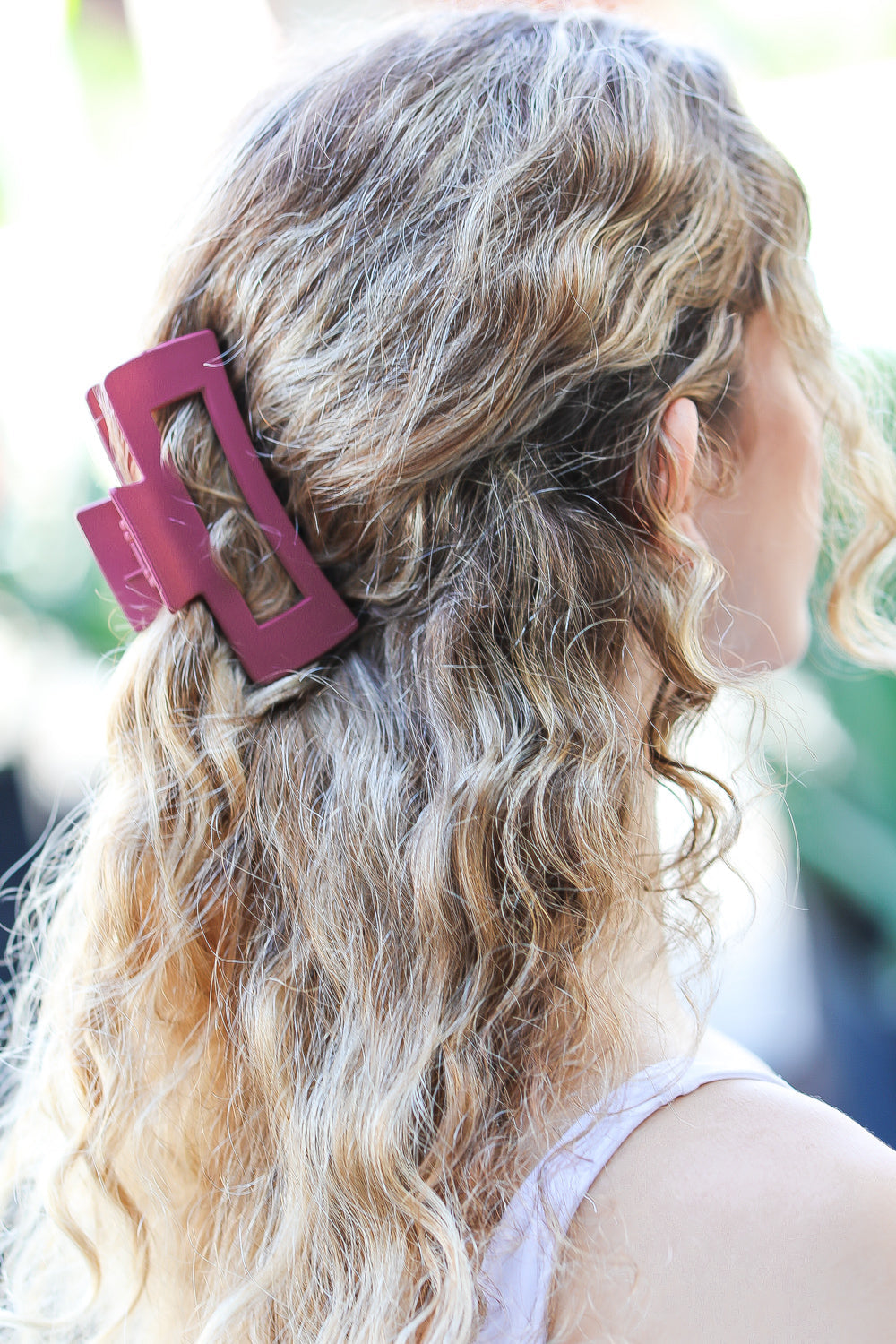 Burgundy Classic Big Hair Claw