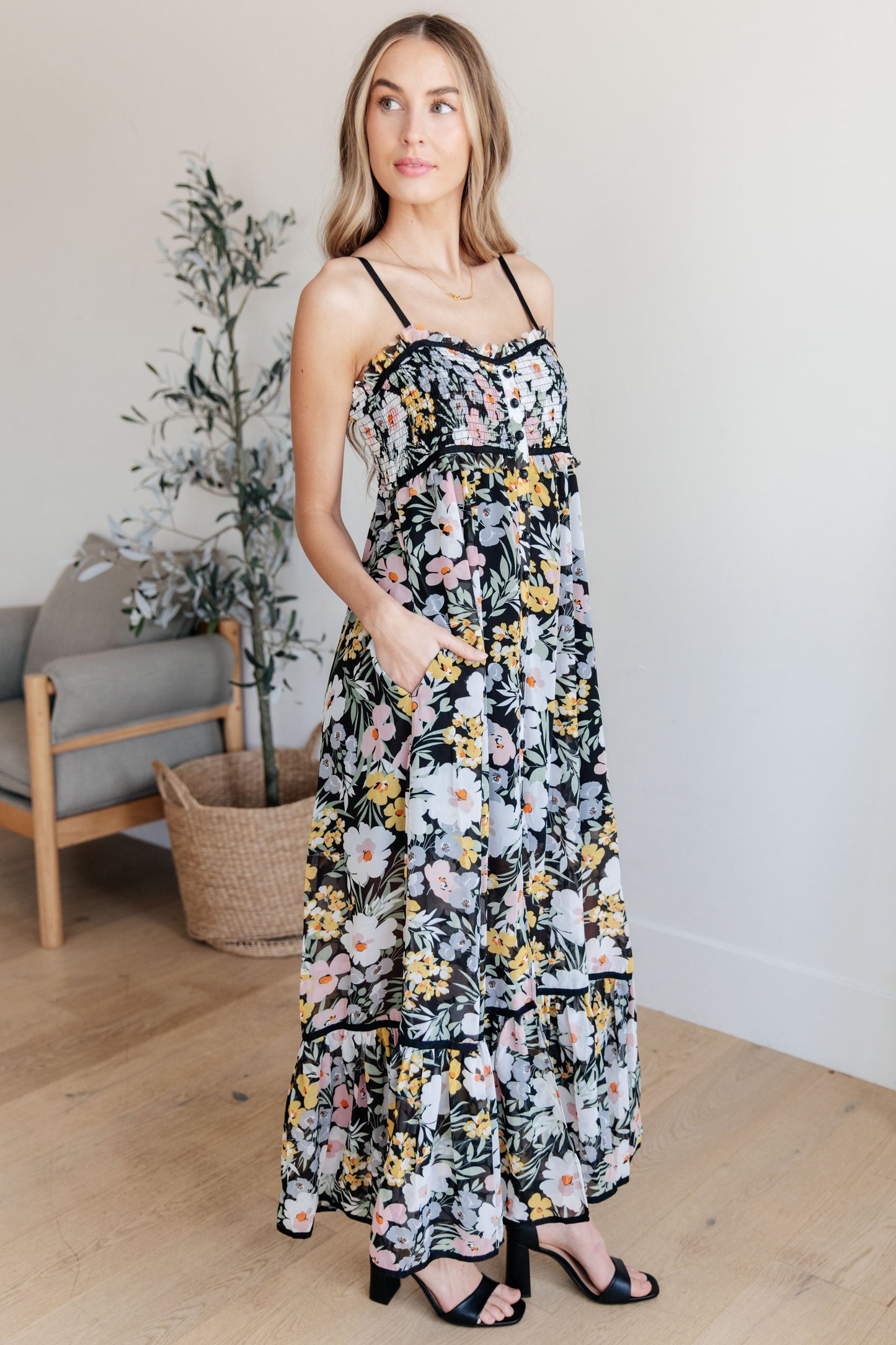 Up From the Ashes Floral Maxi Dress